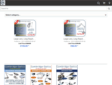 Tablet Screenshot of cambridgeoptics.com